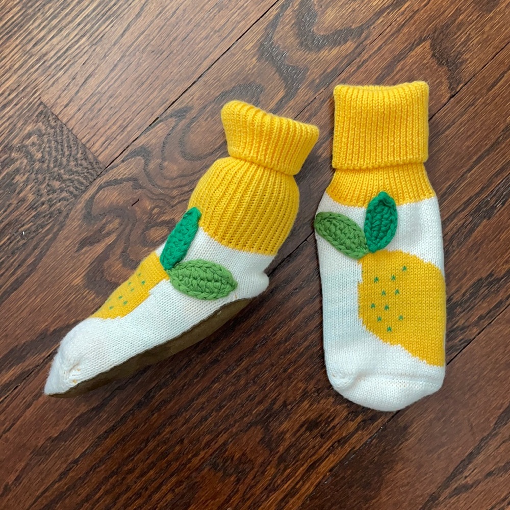 Hannah Anderson Slipper socks with cute lemon!